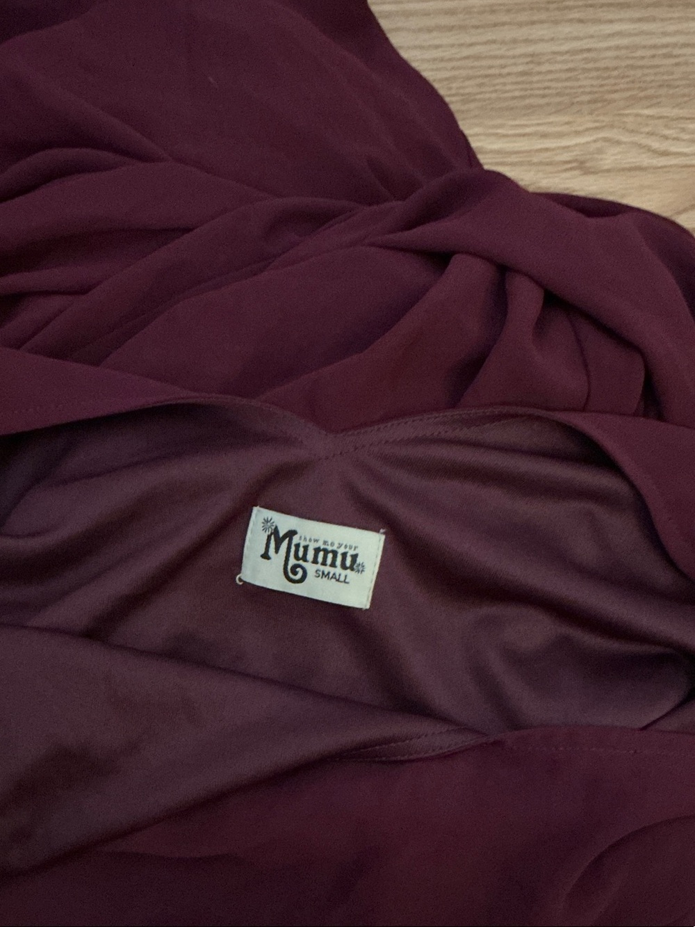Show Me Your MuMu Burgundy Sleeveless Maxi Dress Size Small - Picture 3 of 6